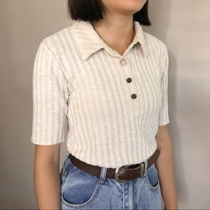 ZARA ribbed knit polo